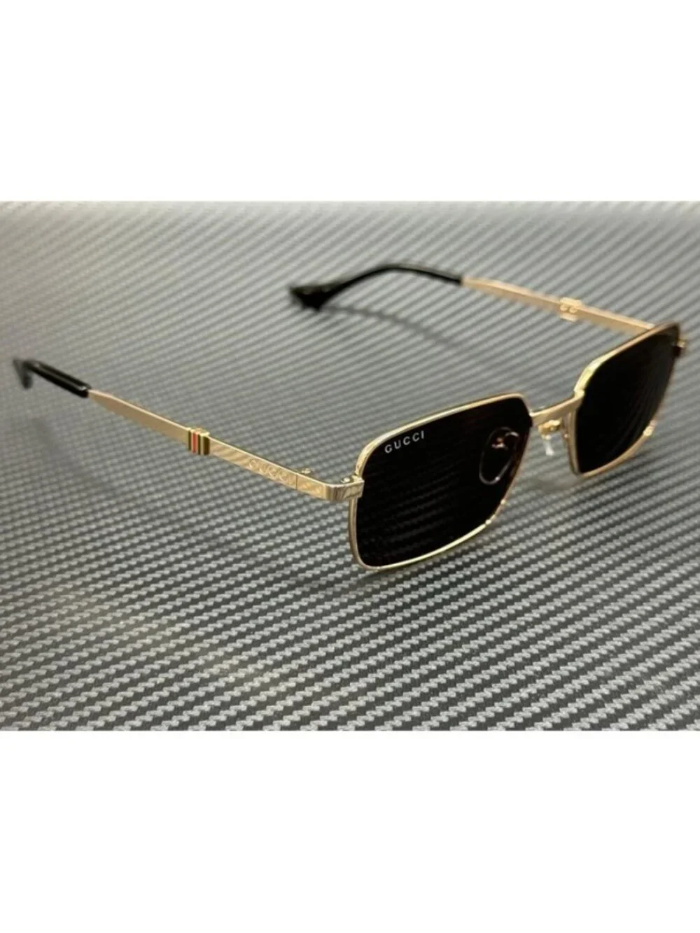 New Gucci Men Gold Sunglasses 56-18-145